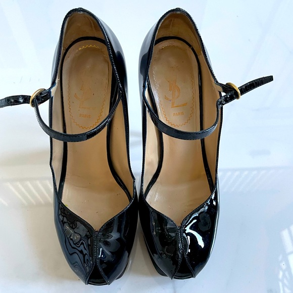 YSL saint laurent black platform heels 36 - Picture 1 of 3